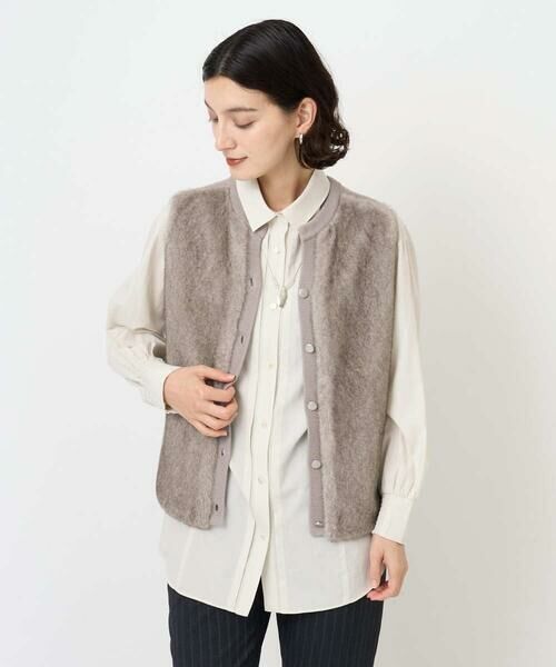 Maison de CINQ / メゾン ドゥ サンク ベスト | フェイクファーニットベスト | 詳細3