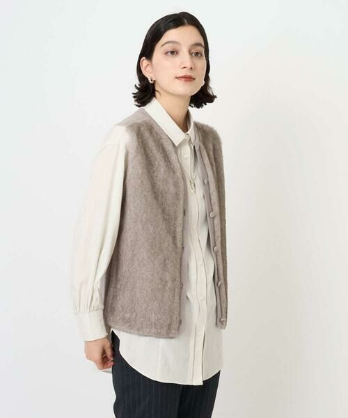 Maison de CINQ / メゾン ドゥ サンク ベスト | フェイクファーニットベスト | 詳細4