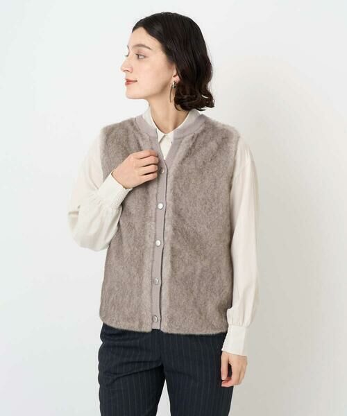 Maison de CINQ / メゾン ドゥ サンク ベスト | フェイクファーニットベスト | 詳細5