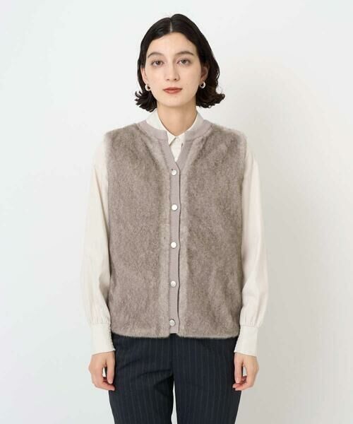Maison de CINQ / メゾン ドゥ サンク ベスト | フェイクファーニットベスト | 詳細6