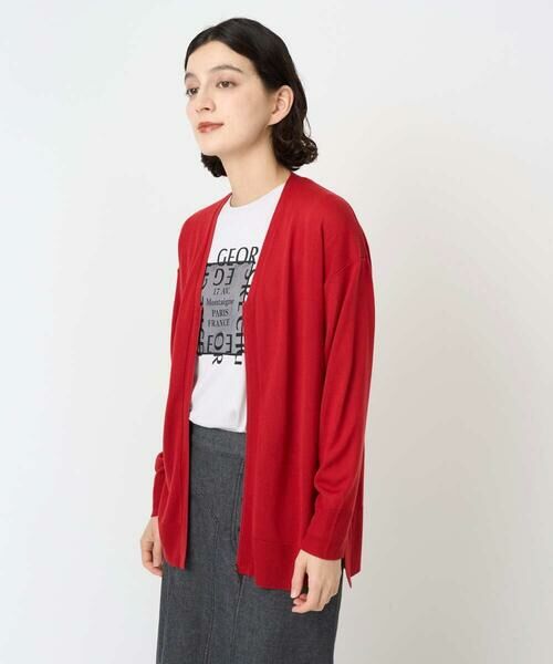 Maison de CINQ / メゾン ドゥ サンク カーディガン・ボレロ | リラックスカーディガン（レッド）