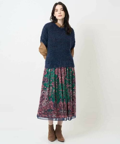 Maison de CINQ / メゾン ドゥ サンク ロング・マキシ丈スカート | [セットアップ対応]RATTIペイズリープリントスカート | 詳細1