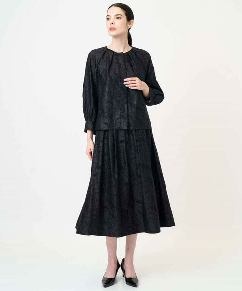 Maison de CINQ / メゾン ドゥ サンク ロング・マキシ丈スカート | [セットアップ対応]ジャガードタックスカート | 詳細11