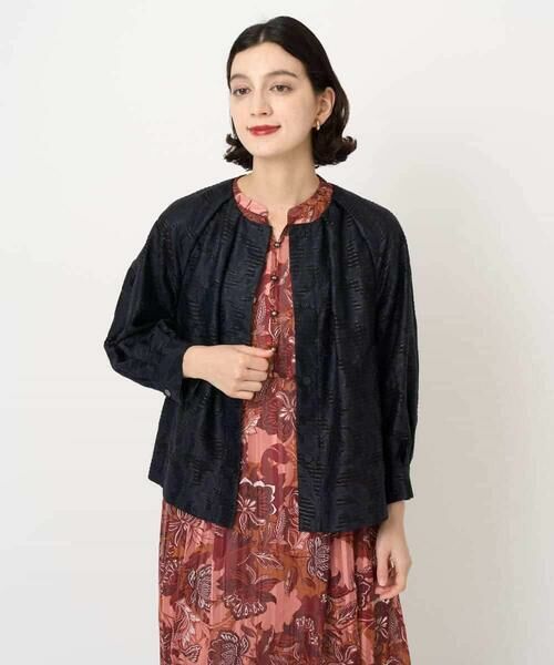 Maison de CINQ / メゾン ドゥ サンク セットアップ | [セットアップ対応]ジャガードノーカラージャケット | 詳細2