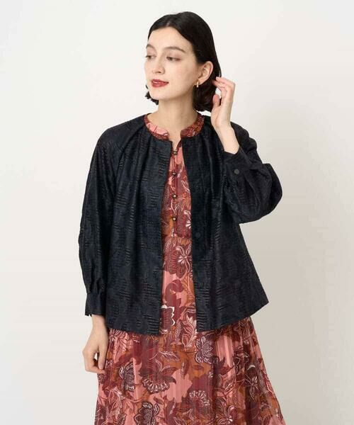 Maison de CINQ / メゾン ドゥ サンク セットアップ | [セットアップ対応]ジャガードノーカラージャケット | 詳細3