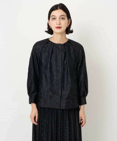 Maison de CINQ / メゾン ドゥ サンク セットアップ | [セットアップ対応]ジャガードノーカラージャケット | 詳細4