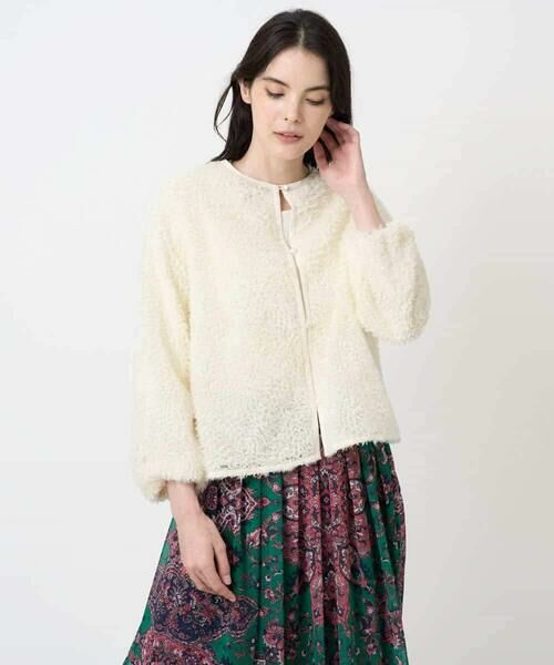 Maison de CINQ / メゾン ドゥ サンク カーディガン・ボレロ | チュール刺繍羽織（アイボリー）