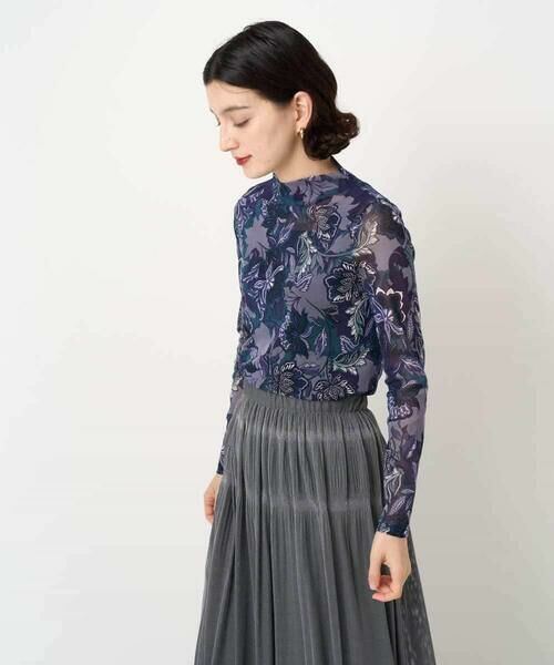 Maison de CINQ / メゾン ドゥ サンク カットソー | モダン更紗プリント長袖カットソー | 詳細4