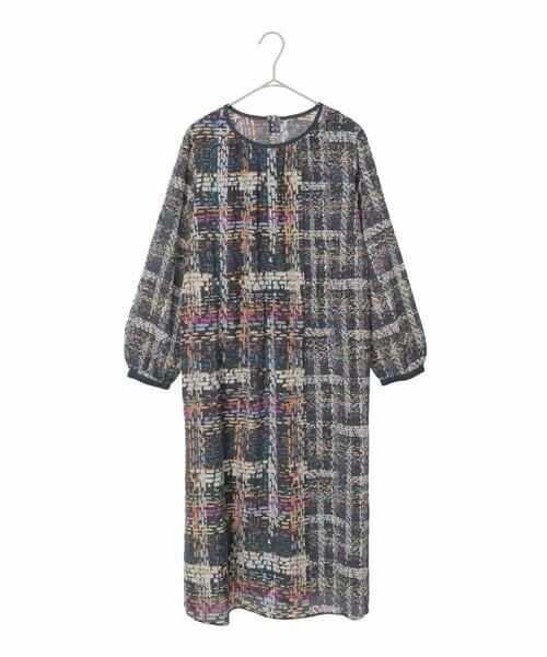 Maison de CINQ / メゾン ドゥ サンク ロング・マキシ丈ワンピース | 【小さいサイズ】ウエストギャザーチェックプリントワンピース /洗濯機で洗える | 詳細13