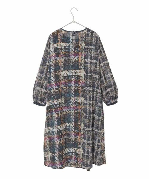 Maison de CINQ / メゾン ドゥ サンク ロング・マキシ丈ワンピース | 【小さいサイズ】ウエストギャザーチェックプリントワンピース /洗濯機で洗える | 詳細14