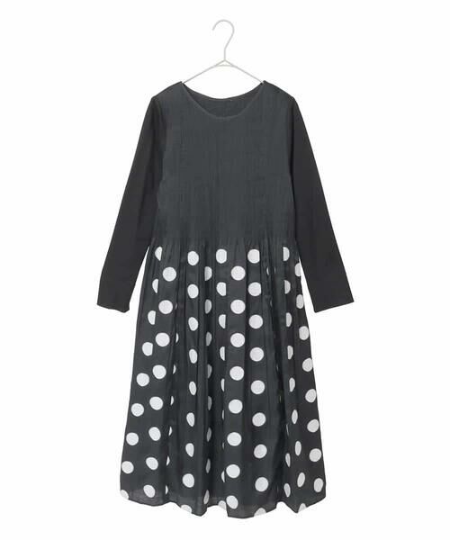 Maison de CINQ / メゾン ドゥ サンク ロング・マキシ丈ワンピース | 【小さいサイズ】ドット柄カットジャカードワンピース | 詳細12