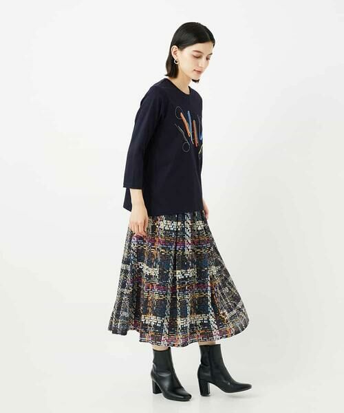Maison de CINQ / メゾン ドゥ サンク ロング・マキシ丈スカート | 【小さいサイズ】チェックプリントフレアスカート/洗濯機で洗える | 詳細12