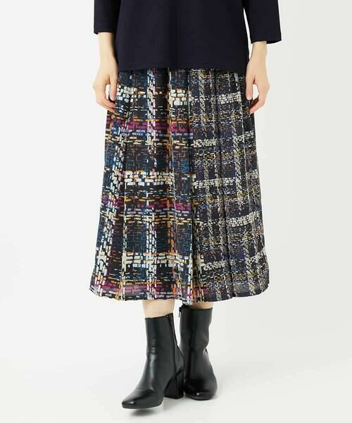 Maison de CINQ / メゾン ドゥ サンク ロング・マキシ丈スカート | 【小さいサイズ】チェックプリントフレアスカート/洗濯機で洗える | 詳細2