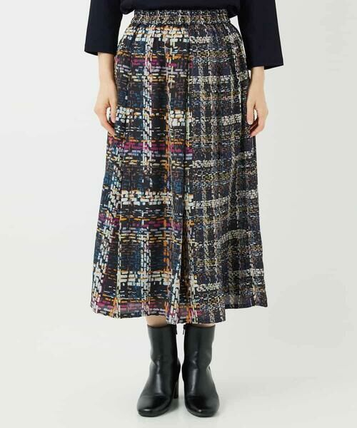Maison de CINQ / メゾン ドゥ サンク ロング・マキシ丈スカート | 【小さいサイズ】チェックプリントフレアスカート/洗濯機で洗える | 詳細3