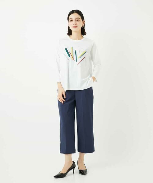 Maison de CINQ / メゾン ドゥ サンク カットソー | 【小さいサイズ】クラフト刺繍デザインカットソー | 詳細14