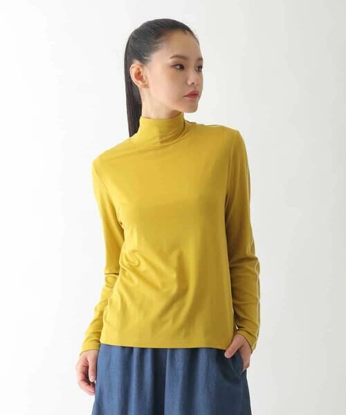 Maison de CINQ / メゾン ドゥ サンク カットソー | 【小さいサイズ】配色ラインハイネックインナートップ | 詳細1