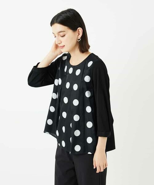 Maison de CINQ / メゾン ドゥ サンク カットソー | 【小さいサイズ】ドットジャカードカットソー | 詳細2