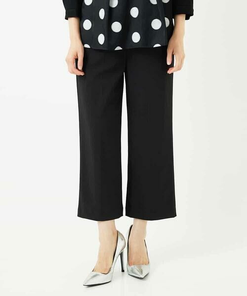 Maison de CINQ / メゾン ドゥ サンク ショート・ハーフ・半端丈パンツ | 【小さいサイズ】美シルエットプルオンパンツ(ブラック)