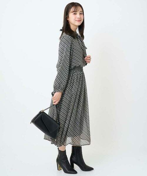 Maison de CINQ / メゾン ドゥ サンク シャツ・ブラウス | 【小さいサイズ】チェック柄ボウタイシフォンブラウス/洗濯機で洗える | 詳細12