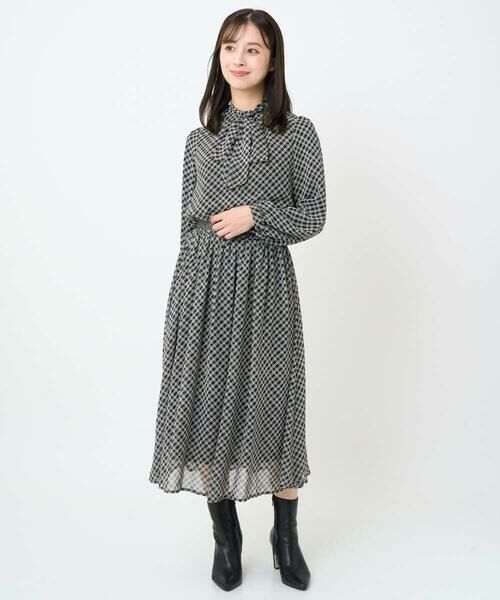 Maison de CINQ / メゾン ドゥ サンク シャツ・ブラウス | 【小さいサイズ】チェック柄ボウタイシフォンブラウス/洗濯機で洗える | 詳細13