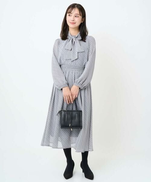 Maison de CINQ / メゾン ドゥ サンク シャツ・ブラウス | 【小さいサイズ】チェック柄ボウタイシフォンブラウス/洗濯機で洗える | 詳細17