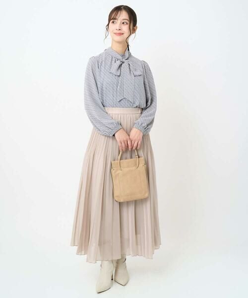 Maison de CINQ / メゾン ドゥ サンク シャツ・ブラウス | 【小さいサイズ】チェック柄ボウタイシフォンブラウス/洗濯機で洗える | 詳細20