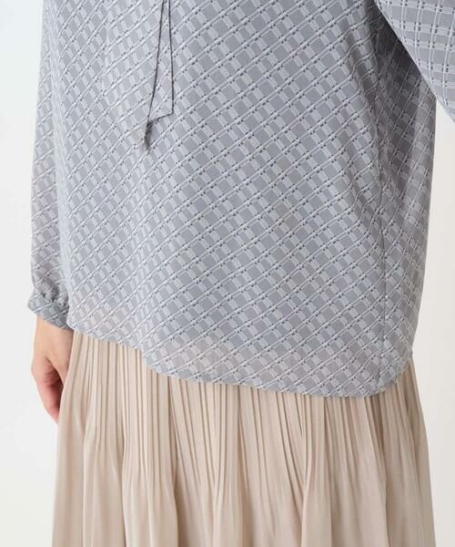 Maison de CINQ / メゾン ドゥ サンク シャツ・ブラウス | 【小さいサイズ】チェック柄ボウタイシフォンブラウス/洗濯機で洗える | 詳細3