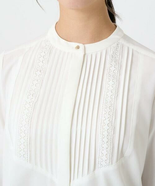 Maison de CINQ / メゾン ドゥ サンク シャツ・ブラウス | 【小さいサイズ】フロントピンタックレースブラウス/洗濯機で洗える | 詳細11