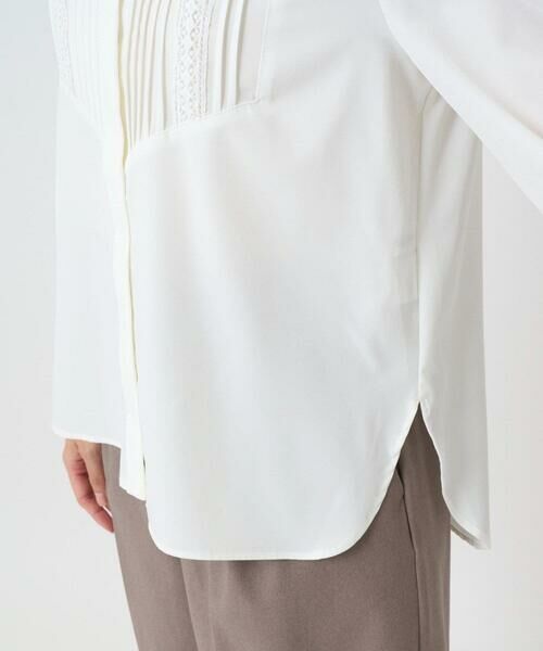 Maison de CINQ / メゾン ドゥ サンク シャツ・ブラウス | 【小さいサイズ】フロントピンタックレースブラウス/洗濯機で洗える | 詳細13