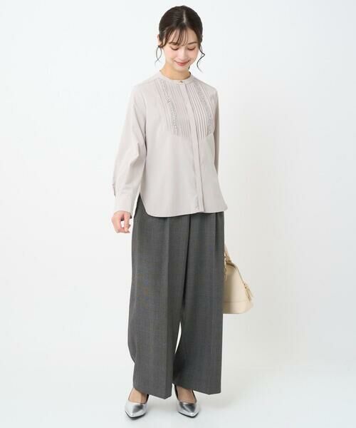 Maison de CINQ / メゾン ドゥ サンク シャツ・ブラウス | 【小さいサイズ】フロントピンタックレースブラウス/洗濯機で洗える | 詳細17