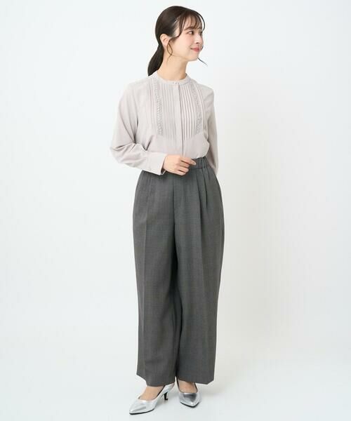 Maison de CINQ / メゾン ドゥ サンク シャツ・ブラウス | 【小さいサイズ】フロントピンタックレースブラウス/洗濯機で洗える | 詳細18