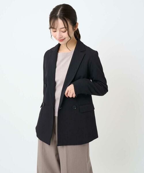 Maison de CINQ / メゾン ドゥ サンク テーラードジャケット | 【小さいサイズ】ダブルブレストジャケット/洗える | 詳細1