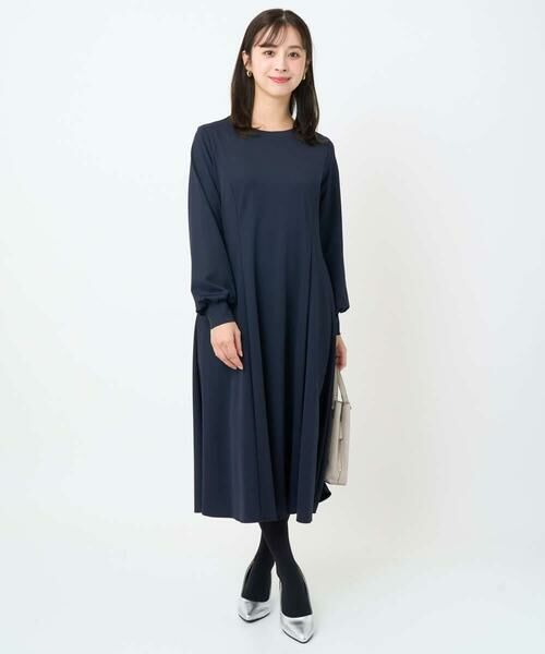 Maison de CINQ / メゾン ドゥ サンク ロング・マキシ丈ワンピース | 【小さいサイズ】ツイルジャージーワンピース/洗える | 詳細1