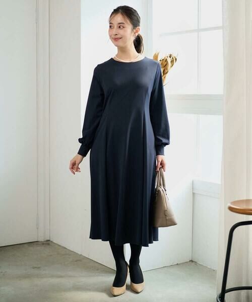 Maison de CINQ / メゾン ドゥ サンク ロング・マキシ丈ワンピース | 【小さいサイズ】ツイルジャージーワンピース/洗える | 詳細12