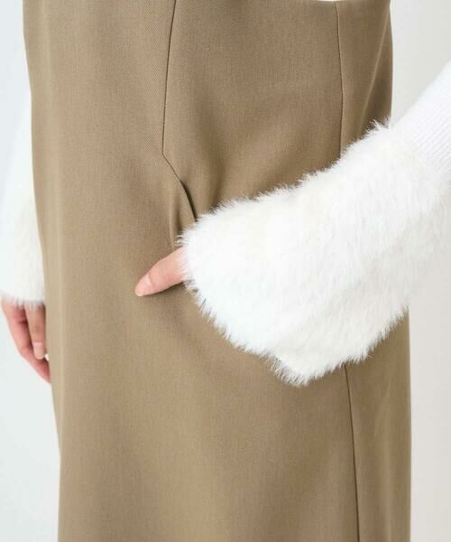 Maison de CINQ / メゾン ドゥ サンク ロング・マキシ丈スカート | 【小さいサイズ】ウールライクVネックジャンパースカート/洗える | 詳細10