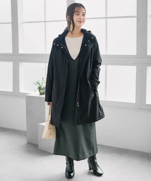 Maison de CINQ / メゾン ドゥ サンク ロング・マキシ丈スカート | 【小さいサイズ】ウールライクVネックジャンパースカート/洗える | 詳細18