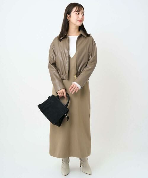 Maison de CINQ / メゾン ドゥ サンク ロング・マキシ丈スカート | 【小さいサイズ】ウールライクVネックジャンパースカート/洗える | 詳細22