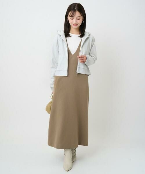 Maison de CINQ / メゾン ドゥ サンク ロング・マキシ丈スカート | 【小さいサイズ】ウールライクVネックジャンパースカート/洗える | 詳細23