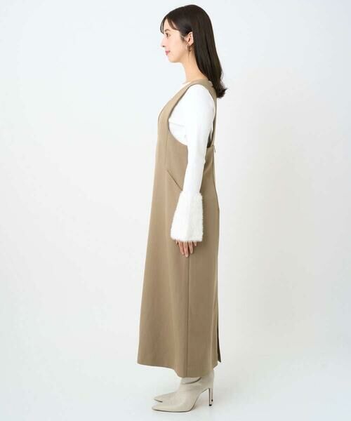 Maison de CINQ / メゾン ドゥ サンク ロング・マキシ丈スカート | 【小さいサイズ】ウールライクVネックジャンパースカート/洗える | 詳細6