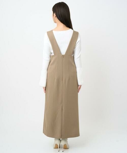 Maison de CINQ / メゾン ドゥ サンク ロング・マキシ丈スカート | 【小さいサイズ】ウールライクVネックジャンパースカート/洗える | 詳細7