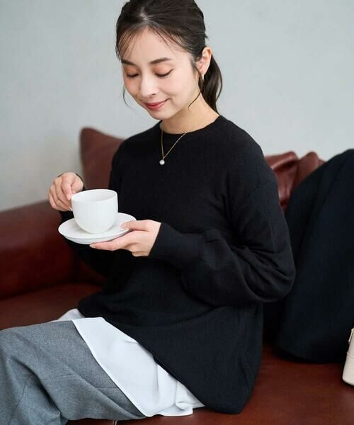 Maison de CINQ / メゾン ドゥ サンク ニット・セーター | 【小さいサイズ】フレアーシルエットチュニックニット/洗える | 詳細3