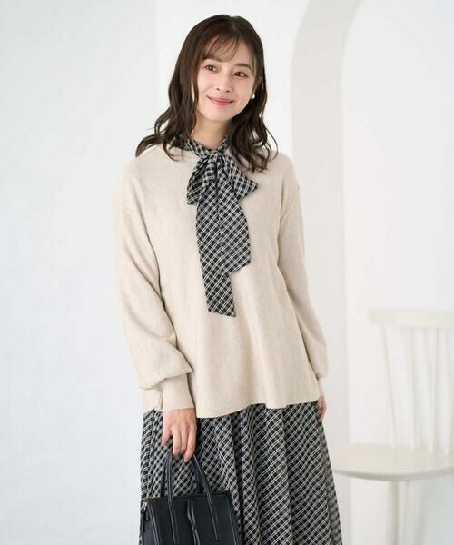 Maison de CINQ / メゾン ドゥ サンク ニット・セーター | 【小さいサイズ】フレアーシルエットチュニックニット/洗える | 詳細7