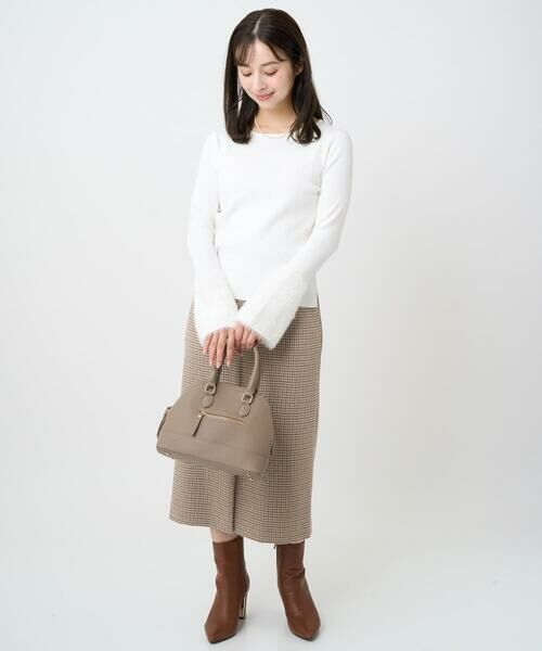 Maison de CINQ / メゾン ドゥ サンク ニット・セーター | 【小さいサイズ】フェザー切替えコンパクトリブニット/洗える | 詳細15