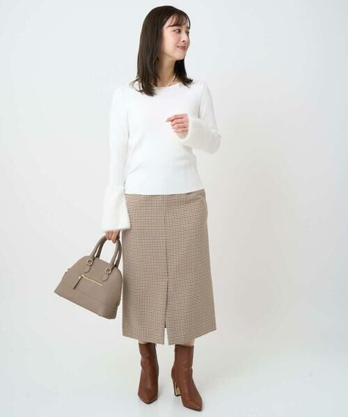 Maison de CINQ / メゾン ドゥ サンク ニット・セーター | 【小さいサイズ】フェザー切替えコンパクトリブニット/洗える | 詳細17