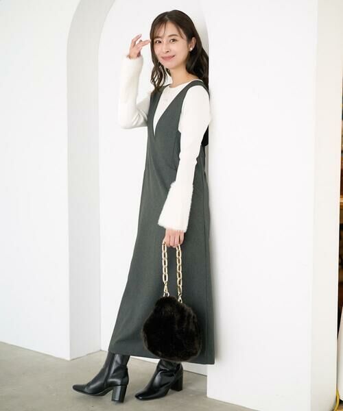 Maison de CINQ / メゾン ドゥ サンク ニット・セーター | 【小さいサイズ】フェザー切替えコンパクトリブニット/洗える | 詳細19