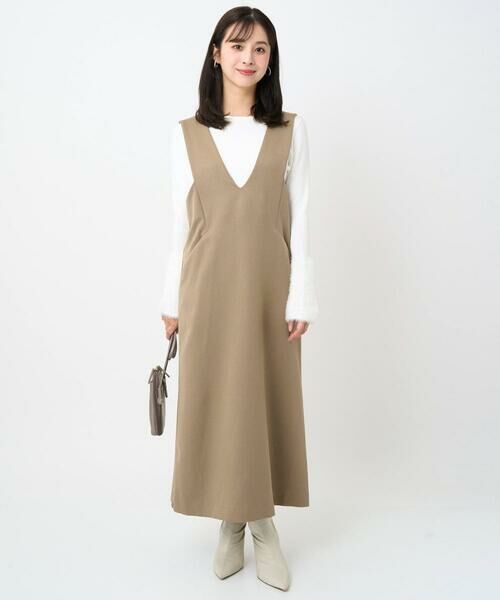 Maison de CINQ / メゾン ドゥ サンク ニット・セーター | 【小さいサイズ】フェザー切替えコンパクトリブニット/洗える | 詳細25