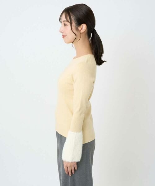 Maison de CINQ / メゾン ドゥ サンク ニット・セーター | 【小さいサイズ】フェザー切替えコンパクトリブニット/洗える | 詳細6