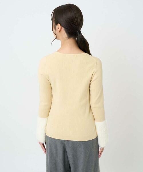 Maison de CINQ / メゾン ドゥ サンク ニット・セーター | 【小さいサイズ】フェザー切替えコンパクトリブニット/洗える | 詳細7