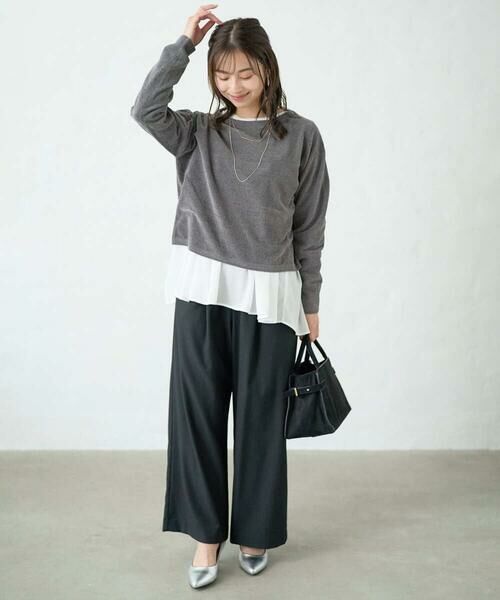 Maison de CINQ / メゾン ドゥ サンク ニット・セーター | 【小さいサイズ】モールヤーンボートネックニット/洗える | 詳細24