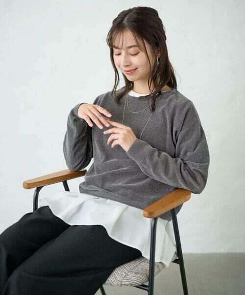 Maison de CINQ / メゾン ドゥ サンク ニット・セーター | 【小さいサイズ】モールヤーンボートネックニット/洗える | 詳細3